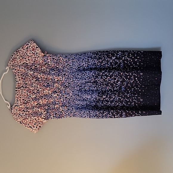 EUC TALBOTS Floral Dress SZ 8P Light Colors And Shades Of Blue - Picture 2 of 11